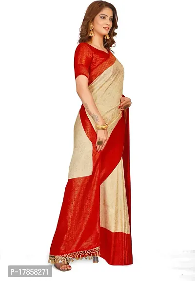 Beautiful  Art Silk  Jacquard Saree with Blouse Piece For Women-thumb5