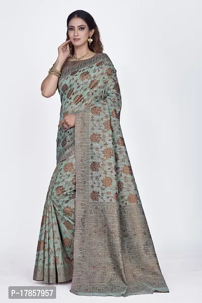 Beautiful  Polyester  Jacquard Saree with Blouse Piece For Women-thumb4