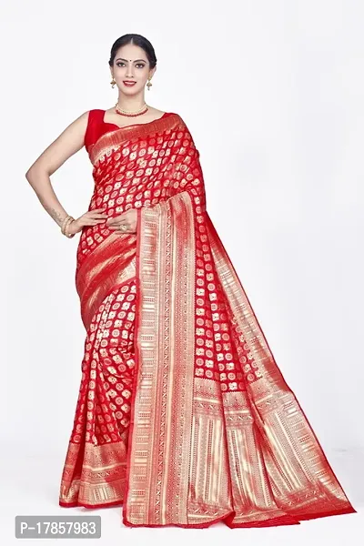 Beautiful  Art Silk  Jacquard Saree with Blouse Piece For Women-thumb0