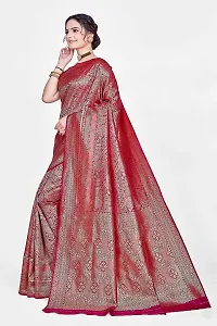 Stylish Beautiful Banarasi Silk Saree With Intricate Buta Work-thumb4