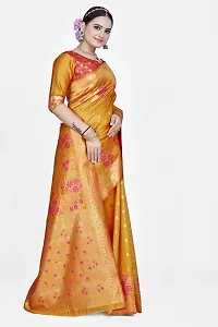 Beautiful  Art Silk  Jacquard Saree with Blouse Piece For Women-thumb4