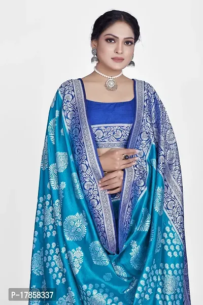 Beautiful  Art Silk  Jacquard Saree with Blouse Piece For Women-thumb3