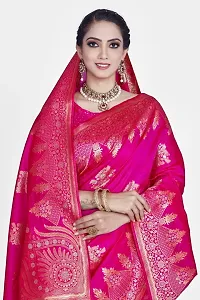 Beautiful  Art Silk  Jacquard Saree with Blouse Piece For Women-thumb2