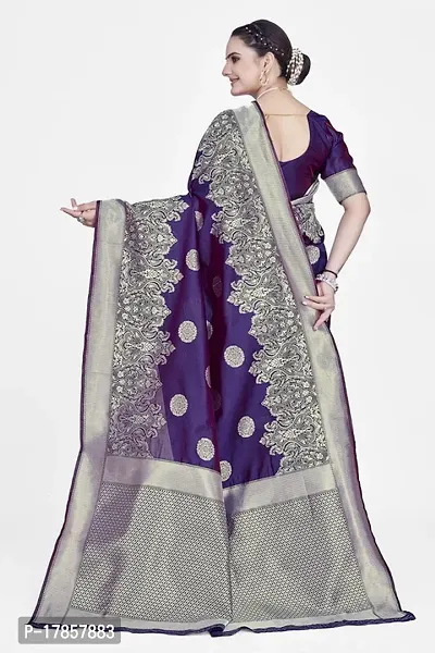 Beautiful  Art Silk  Jacquard Saree with Blouse Piece For Women-thumb2