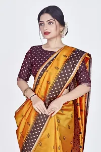 Beautiful  Art Silk  Jacquard Saree with Blouse Piece For Women-thumb2