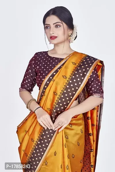 Beautiful  Art Silk  Jacquard Saree with Blouse Piece For Women-thumb3