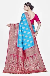 Beautiful  Polyester  Jacquard Saree with Blouse Piece For Women-thumb1