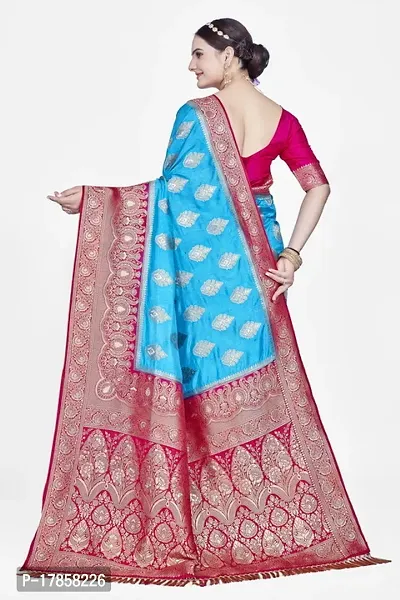 Beautiful  Polyester  Jacquard Saree with Blouse Piece For Women-thumb2