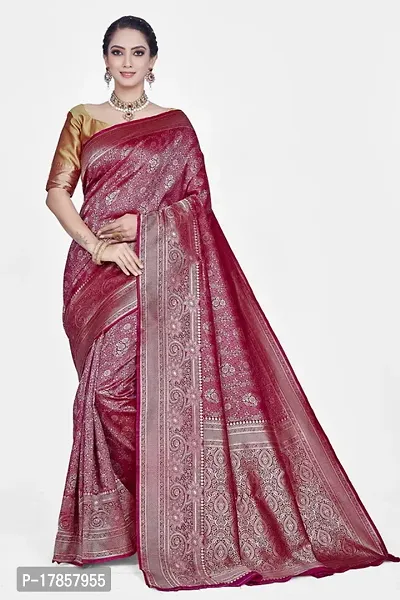 Beautiful  Art Silk  Jacquard Saree with Blouse Piece For Women-thumb0