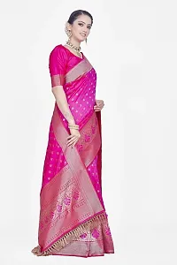 Beautiful  Art Silk  Jacquard Saree with Blouse Piece For Women-thumb4