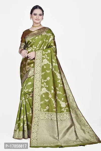 Beautiful  Art Silk  Jacquard Saree with Blouse Piece For Women-thumb0