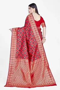 Beautiful  Art Silk  Jacquard Saree with Blouse Piece For Women-thumb1