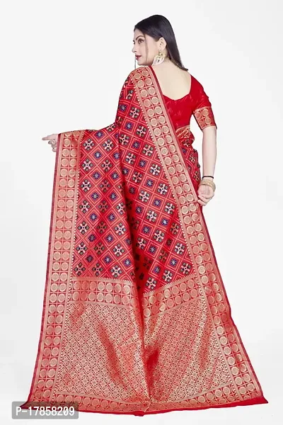 Beautiful  Art Silk  Jacquard Saree with Blouse Piece For Women-thumb2