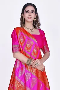 Beautiful  Art Silk  Jacquard Saree with Blouse Piece For Women-thumb2