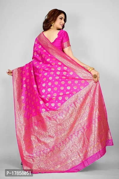 Beautiful  Art Silk  Jacquard Saree with Blouse Piece For Women-thumb2