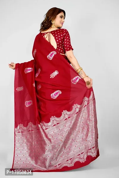 Beautiful  Pure Silk  Jacquard Saree with Blouse Piece For Women-thumb2