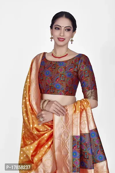 Beautiful  Art Silk  Jacquard Saree with Blouse Piece For Women-thumb3