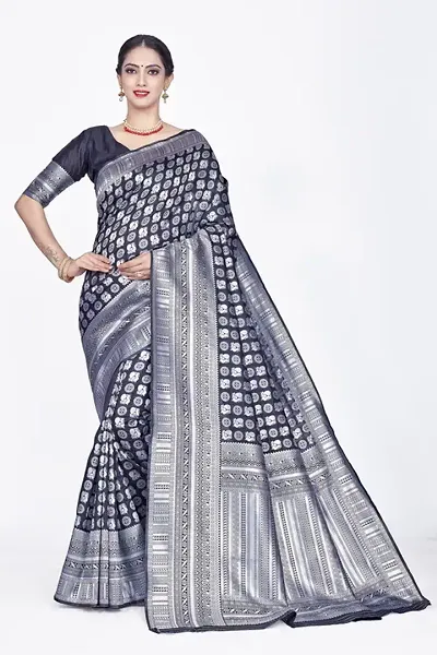 Stylish Art Silk Jacquard Saree With Blouse Piece For Women