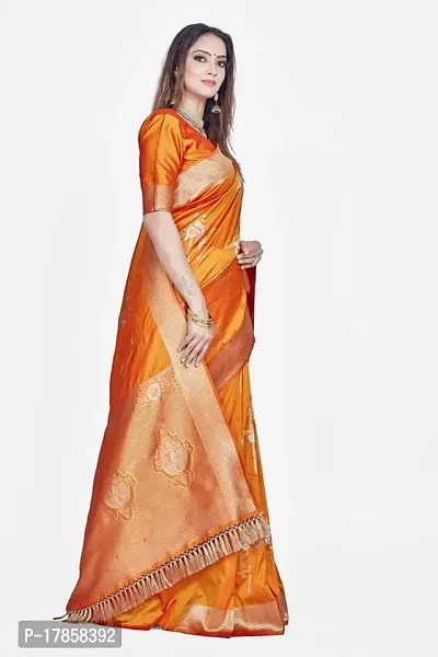 Beautiful  Art Silk  Jacquard Saree with Blouse Piece For Women-thumb5