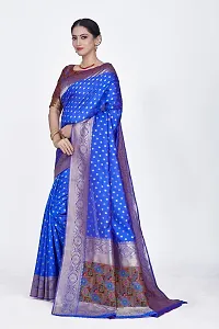 Beautiful  Art Silk  Jacquard Saree with Blouse Piece For Women-thumb3