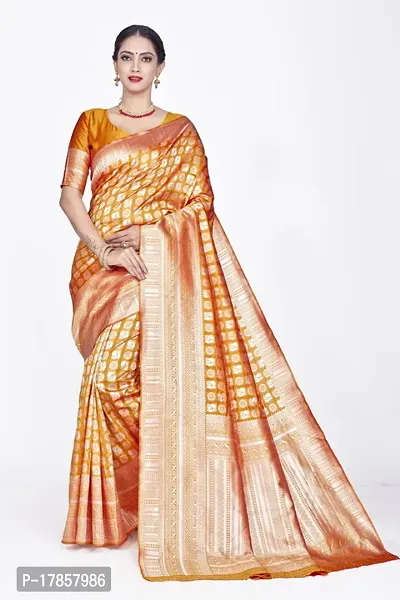 Beautiful  Art Silk  Jacquard Saree with Blouse Piece For Women-thumb0