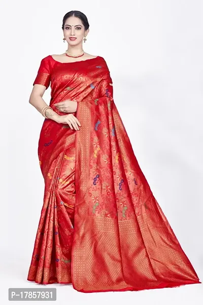 Beautiful  Art Silk  Jacquard Saree with Blouse Piece For Women