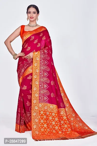 Stylish Maroon Art Silk Saree With Blouse Piece For Women