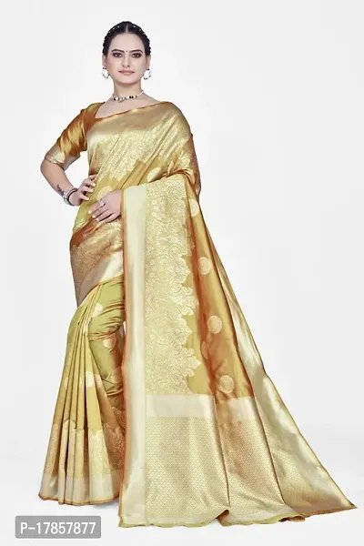 Beautiful  Art Silk  Jacquard Saree with Blouse Piece For Women-thumb0