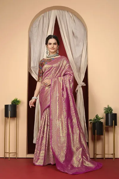 Stylish Art Silk Saree With Blouse Piece For Women