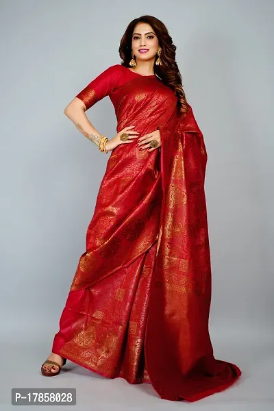 Beautiful  Art Silk  Jacquard Saree with Blouse Piece For Women