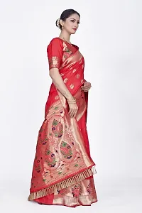 Beautiful  Art Silk  Jacquard Saree with Blouse Piece For Women-thumb4