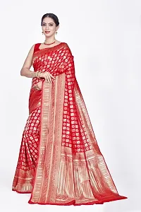 Beautiful  Art Silk  Jacquard Saree with Blouse Piece For Women-thumb3