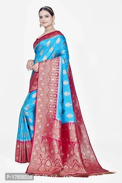 Beautiful  Polyester  Jacquard Saree with Blouse Piece For Women-thumb4