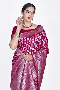 Beautiful  Art Silk  Jacquard Saree with Blouse Piece For Women-thumb2