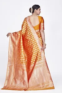 Beautiful  Art Silk  Jacquard Saree with Blouse Piece For Women-thumb3