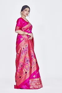 Beautiful  Art Silk  Jacquard Saree with Blouse Piece For Women-thumb4