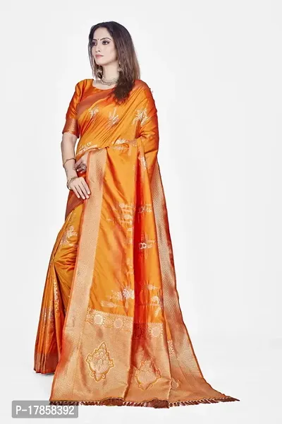 Beautiful  Art Silk  Jacquard Saree with Blouse Piece For Women-thumb4