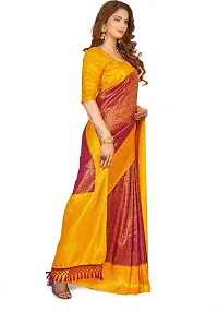 Beautiful  Art Silk  Jacquard Saree with Blouse Piece For Women-thumb4