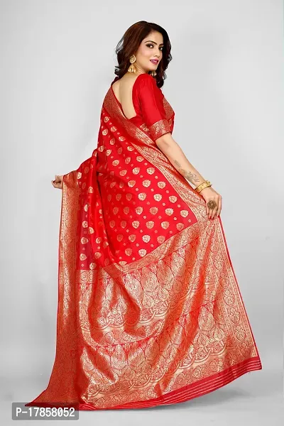 Beautiful  Art Silk  Jacquard Saree with Blouse Piece For Women-thumb2