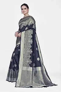 Beautiful  Art Silk  Jacquard Saree with Blouse Piece For Women-thumb3