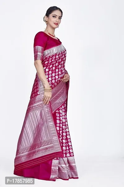 Beautiful  Art Silk  Jacquard Saree with Blouse Piece For Women-thumb5