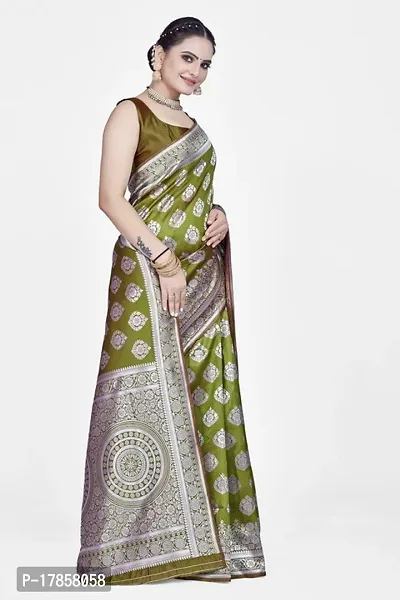 Beautiful  Art Silk  Jacquard Saree with Blouse Piece For Women-thumb5