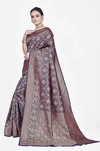 Beautiful  Art Silk  Jacquard Saree with Blouse Piece For Women-thumb3