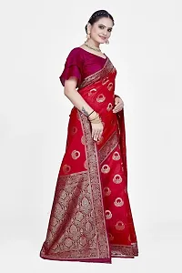 Beautiful  Art Silk  Jacquard Saree with Blouse Piece For Women-thumb4