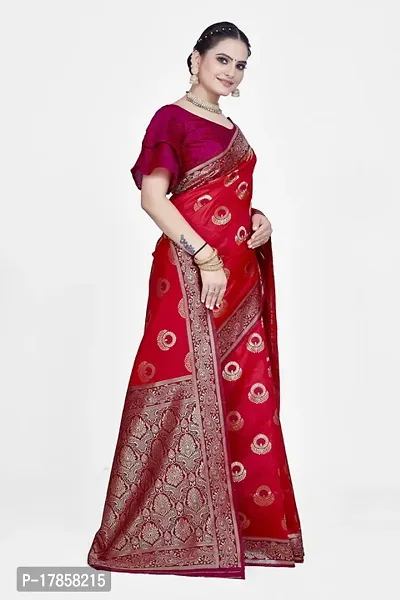 Beautiful  Art Silk  Jacquard Saree with Blouse Piece For Women-thumb5