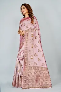 Beautiful  Art Silk  Jacquard Saree with Blouse Piece For Women-thumb2