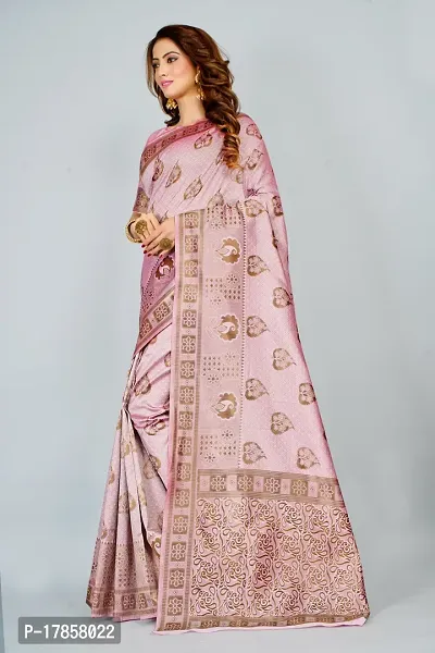 Beautiful  Art Silk  Jacquard Saree with Blouse Piece For Women-thumb3