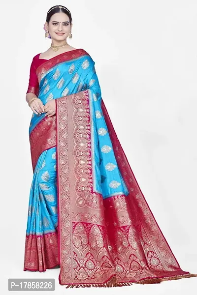 Beautiful  Polyester  Jacquard Saree with Blouse Piece For Women