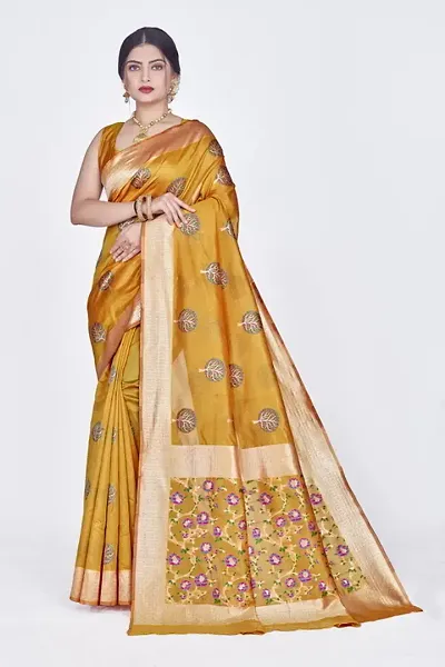 Stylish Art Silk Saree with Blouse piece For Women