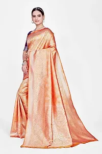 Stylish Art Silk Banarasi Saree With Unstitched Blouse-thumb4